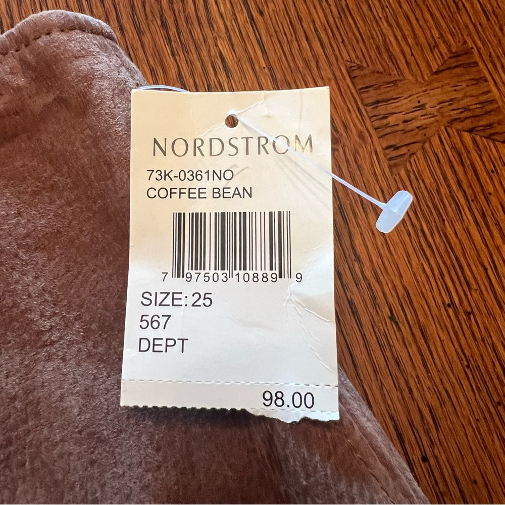 NEW BLANK NYC Women’s Leather Suede Mini Skirt Coffee Bean Size 25 Zipper Detail - Picture 9 of 14